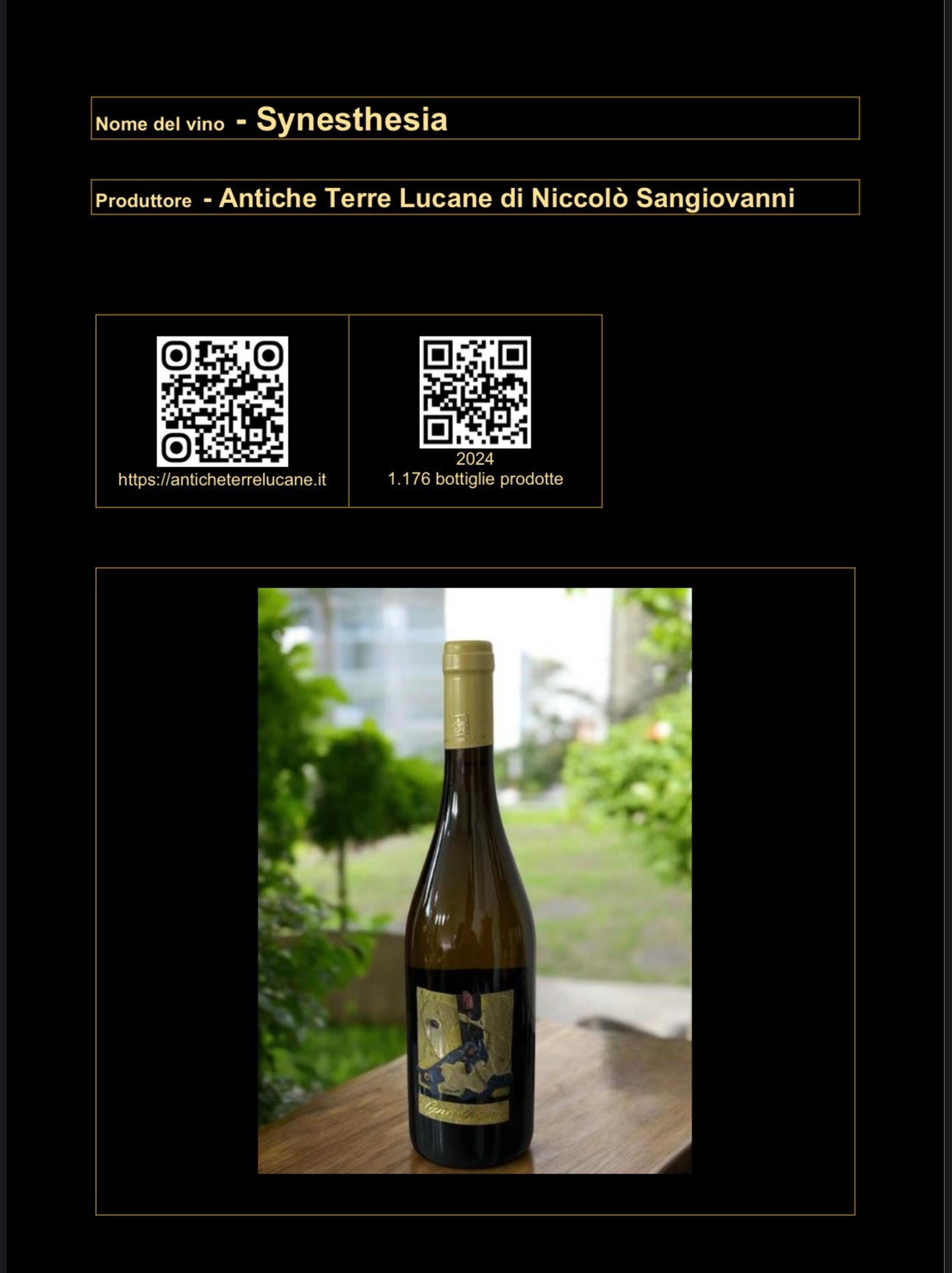 𝐆𝐑𝐄𝐂𝐎 𝐈𝐆𝐏 𝐁𝐀𝐒𝐈𝐋𝐈𝐂𝐀𝐓𝐀
-𝙎𝙮𝙣𝙚𝙨𝙩𝙝𝙚𝙨𝙞𝙖                                                       -Vino bianco bottiglia in vetro 0,75L
